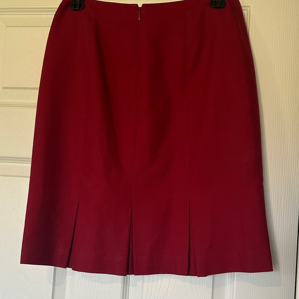 Ann Taylor Rich Red A-Line Skirt - Picture 2 of 4